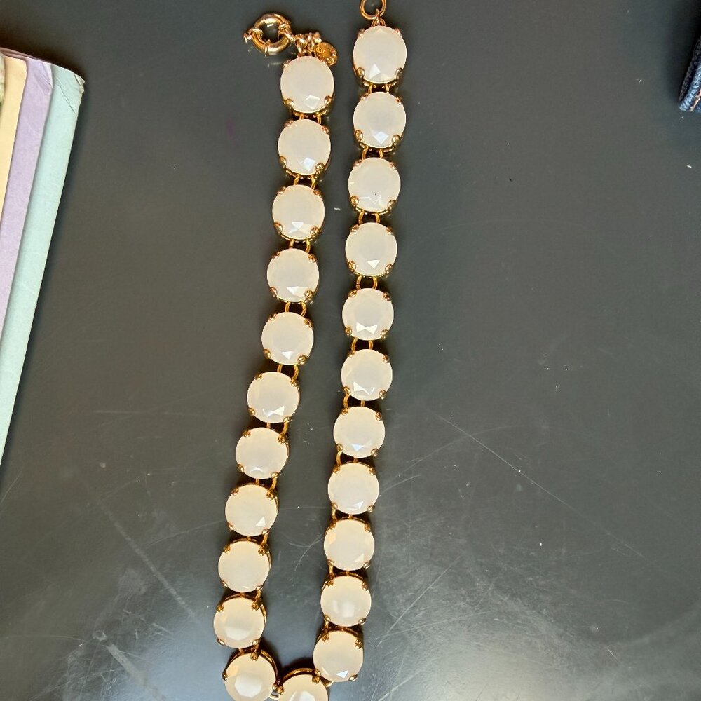 J. Crew White Stone & Gold Necklace - Stones - 14" Length